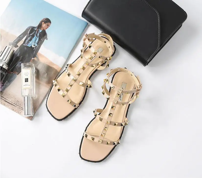 2019 летние новые модные повседневные сандалии на плоской подошве женская обувь