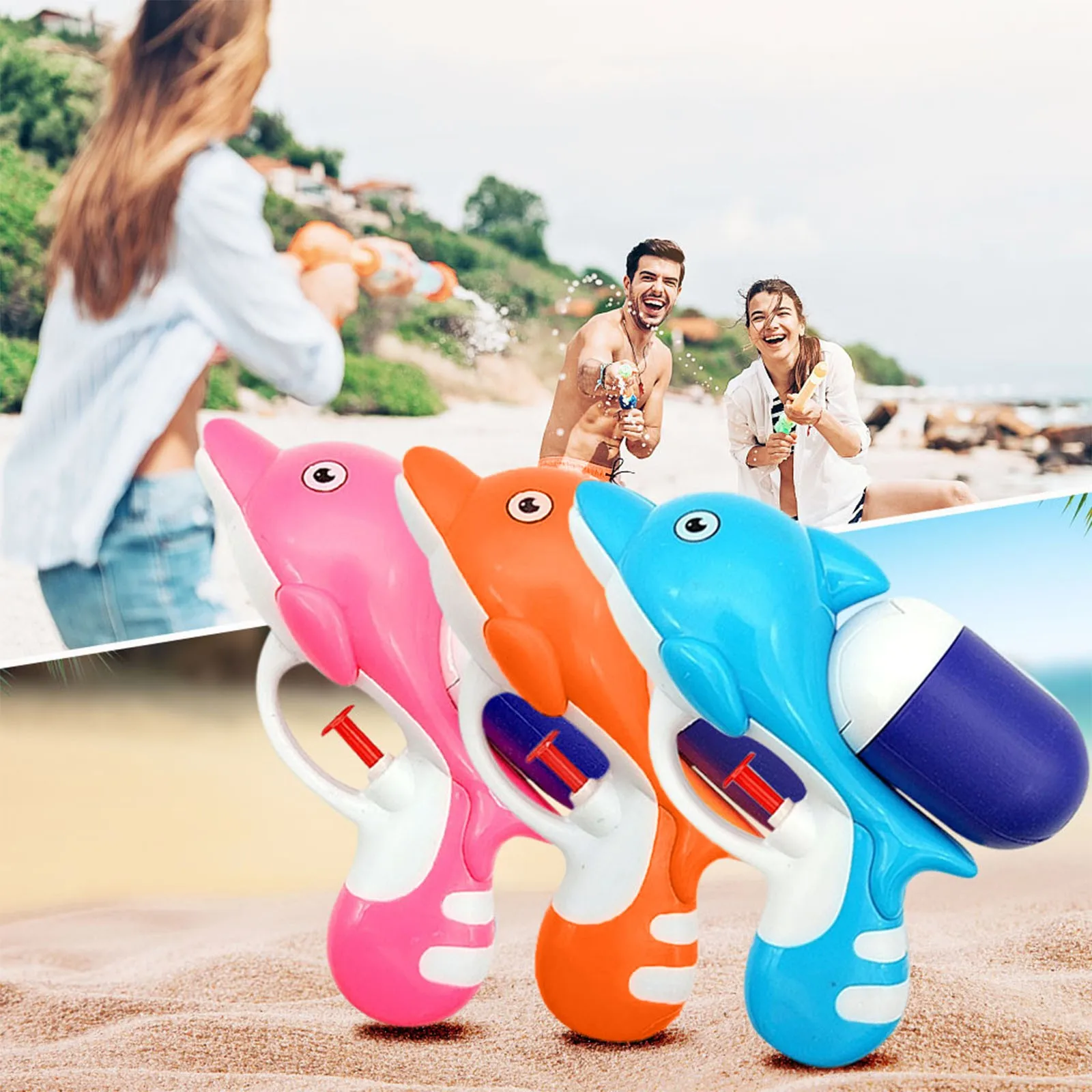 

Dolphin Squirt Blaster Water Toys For Kids Bulk Summer Pool Party Favors Bathroom Water Game for Children Parent-child Beach Toy