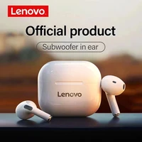 new original lenovo tws wireless earphone bluetooth5 0 dual stereo mini reduction bass touch control long standby earbuds lp40