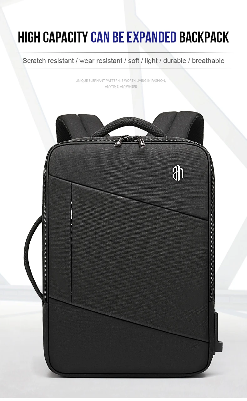 Мужской рюкзак ARCTIC HUNTER, подходит для 15,6 дюймов, для ноутбука, USB, для подзарядки, многослойный, вместительный, для путешествий, мужская сумка, рюкзаки double eleven