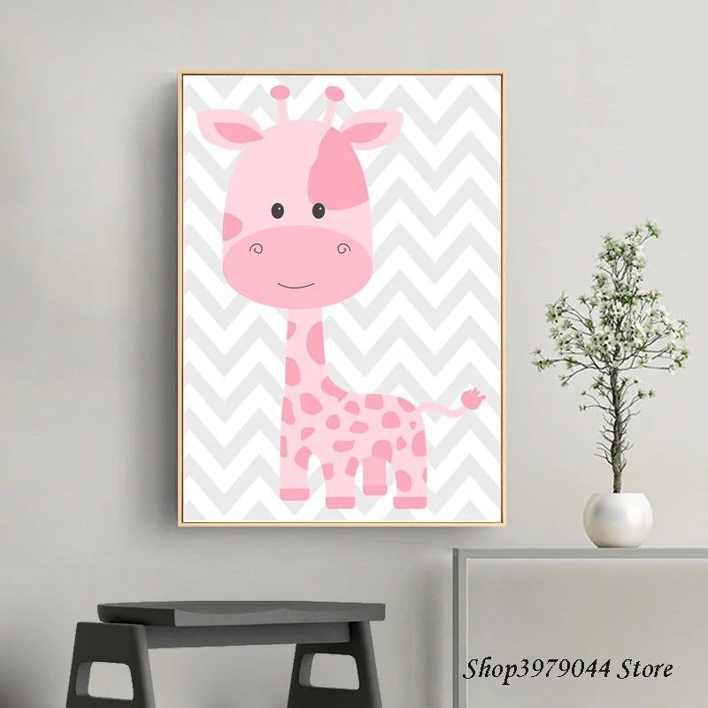 Картина на холсте с изображением животных Постер в скандинавском стиле