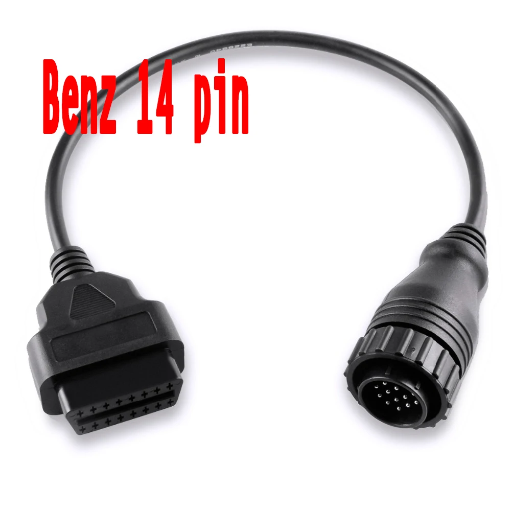 2021 Новый OBD Кабель-адаптер для Mercedes Benz 14Pin до 16 Pin 2 диагностический разъем кабеля 14
