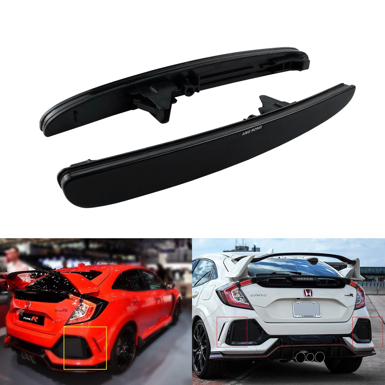 2 шт. линзы для заднего бампера Honda Civic X MK Type R 2016 и выше|Фара авто в сборе| |