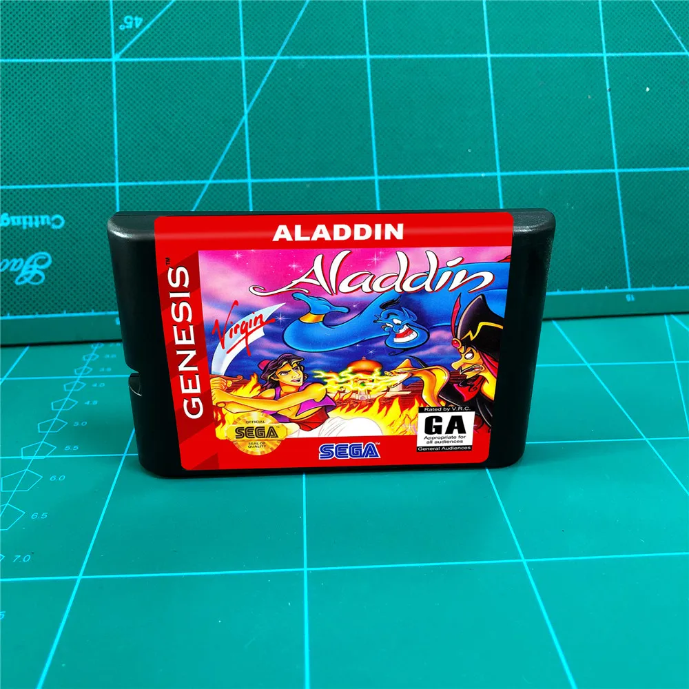 Aladdin 16 битный игровой картридж MD для консоли MegaDrive Genesis|Запасные части| |