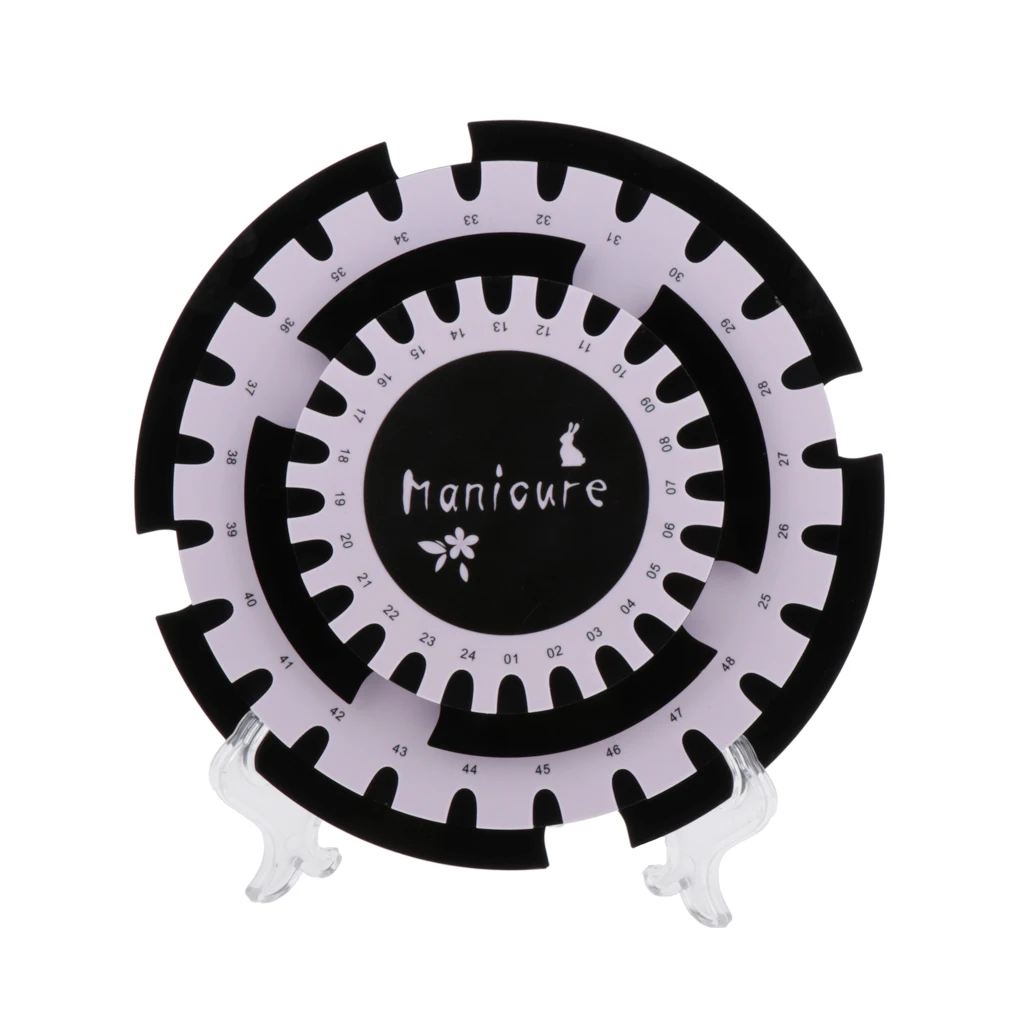 

Nail Gel Color Chart Board Wheel Nail Polish UV Gel Color Display Card Nail Art Salon Tools Accessories - Various Colors