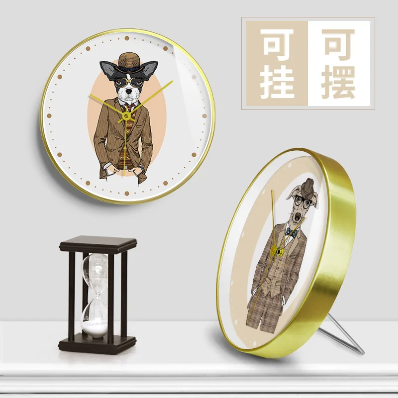

Cartoon Mr Deer Wall Clock Modern Design Table Desk Digital Clock Bedroom Living Room Decoration Nordic Style Silent Clocks