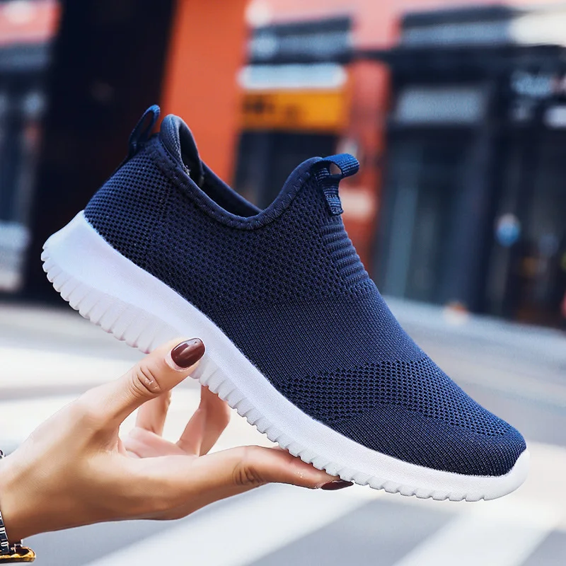 

Men Sports Shoes 2021 Women Shoes Flying Woven Breathable Shoes Men's Casual Shoes Single Shoes Korean Soft-soled Running Shoes