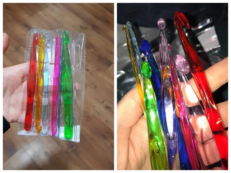 9 шт. цветные пластиковые прозрачные вязальные крючки 3 0 12 мм|Швейные иглы| |