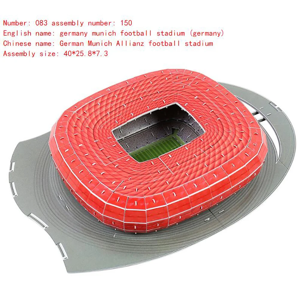 1 комплект 3D головоломка футбольное поле бумажная Ремесленная модель для