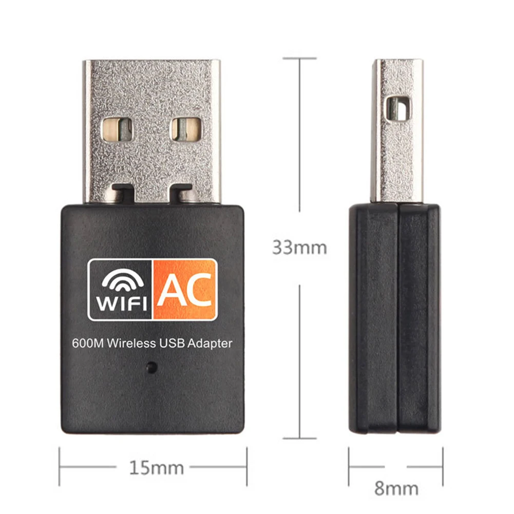 Портативный USB Wifi адаптер 600 Мбит/с 5 ГГц антенна Ethernet ПК Wi Fi Lan ключ Мини AC приемник