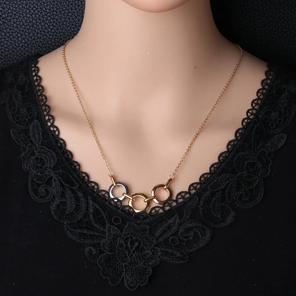 Женский комплект из колье и серёг нержавеющей стали | Украшения аксессуары