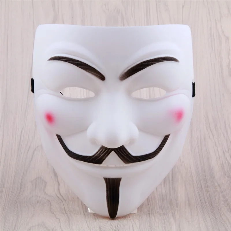 

1pcs V for Vendetta Mask Halloween Masquerade Scary Party Supplies Cosplay Costume Accessory Props Anonymous Movie Guy Fawkes