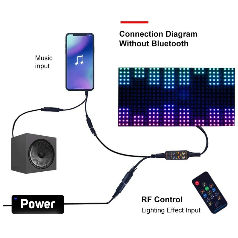 WS2812B WS2811 1903 3 Pin Светодиодная лента/матрица панель Bluetooth Музыка Мечта Цвет CSY07