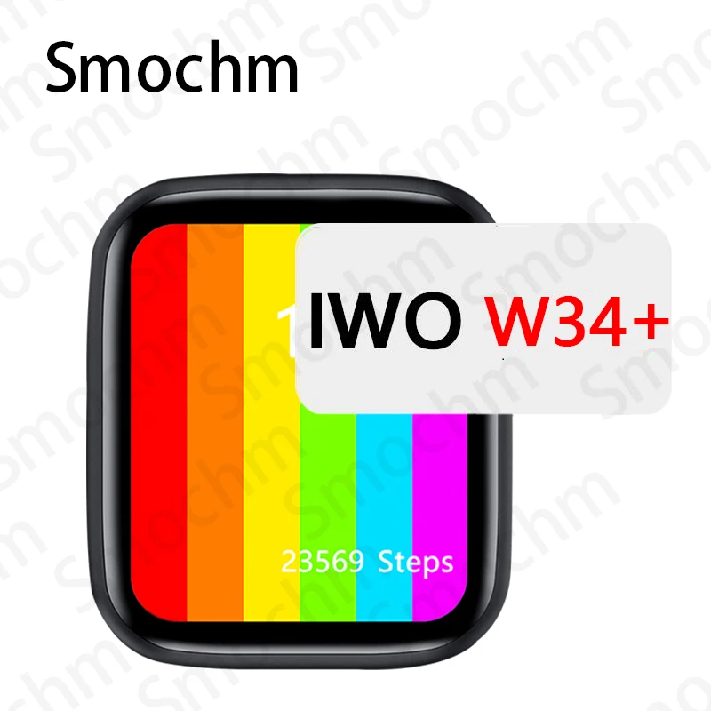 Смарт часы Smochm IWO W34 + Series 6 44 мм с бесконечным экраном спортивные ЭКГ шагомер Bluetooth