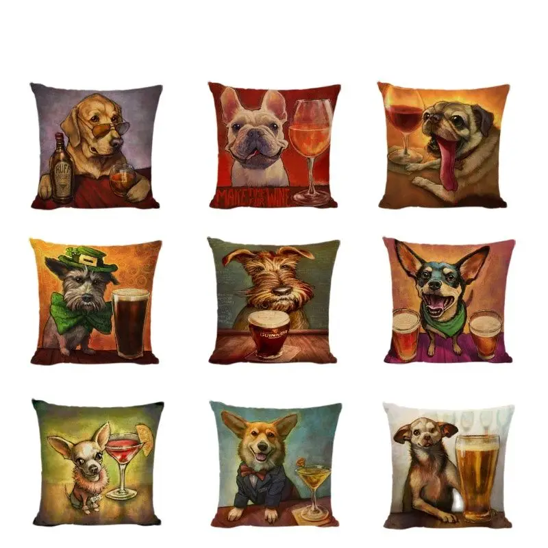 Чехлы для подушек с изображением собак мопс подушки тела гостиной домашний декор