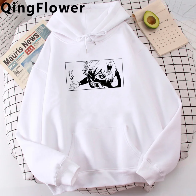 

Толстовки с капюшоном из аниме «Токийский Гуль», Мужская Уличная одежда в стиле гранж Харадзюку, мужские свитшоты с графическим принтом в К...