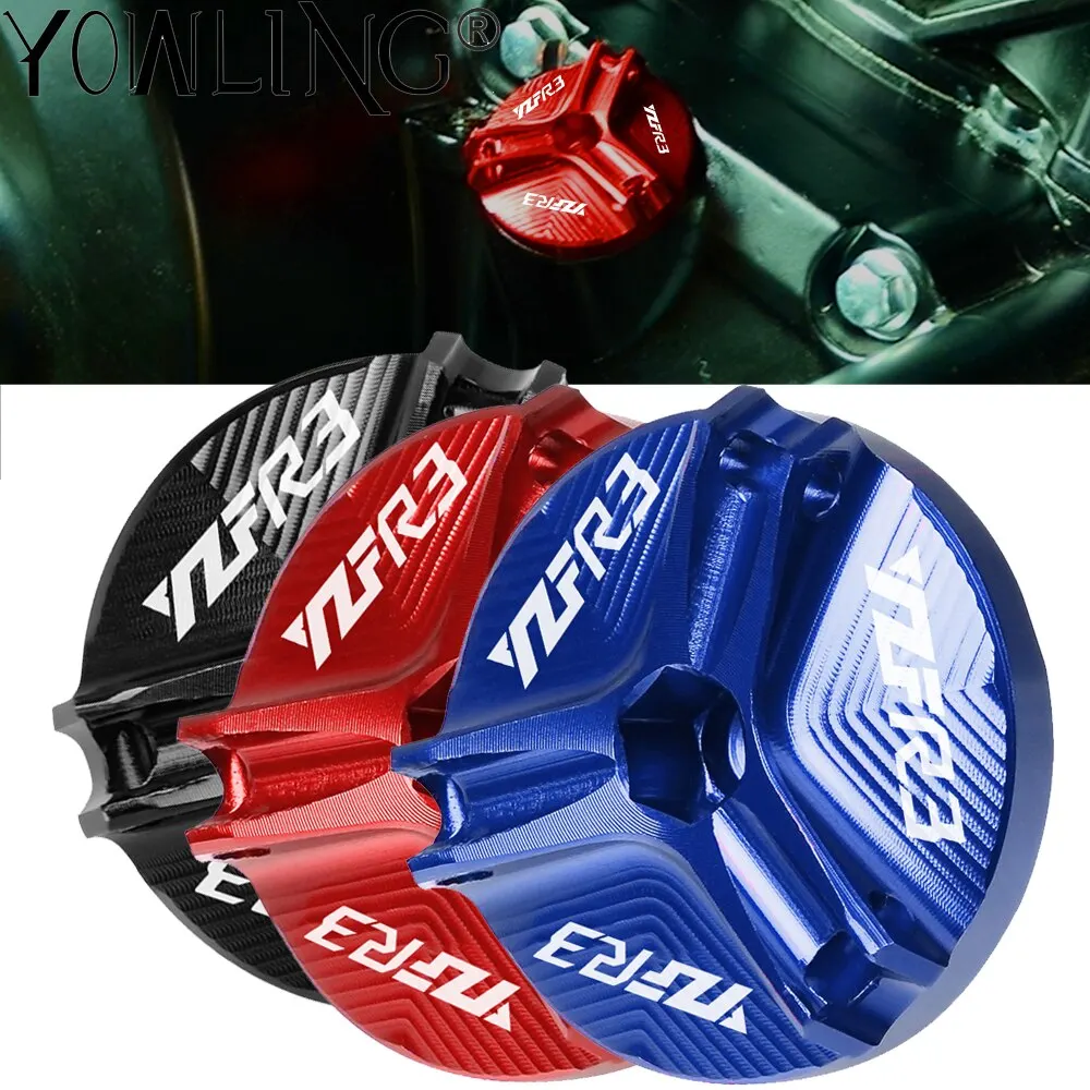 

Motorcycle Accessories Engine Oil Drain Plug Sump Nut Cup Cover For Yamaha YZF R3 YZF-R3 2015 2016 2017 2018 2019 Oil Filler Cap