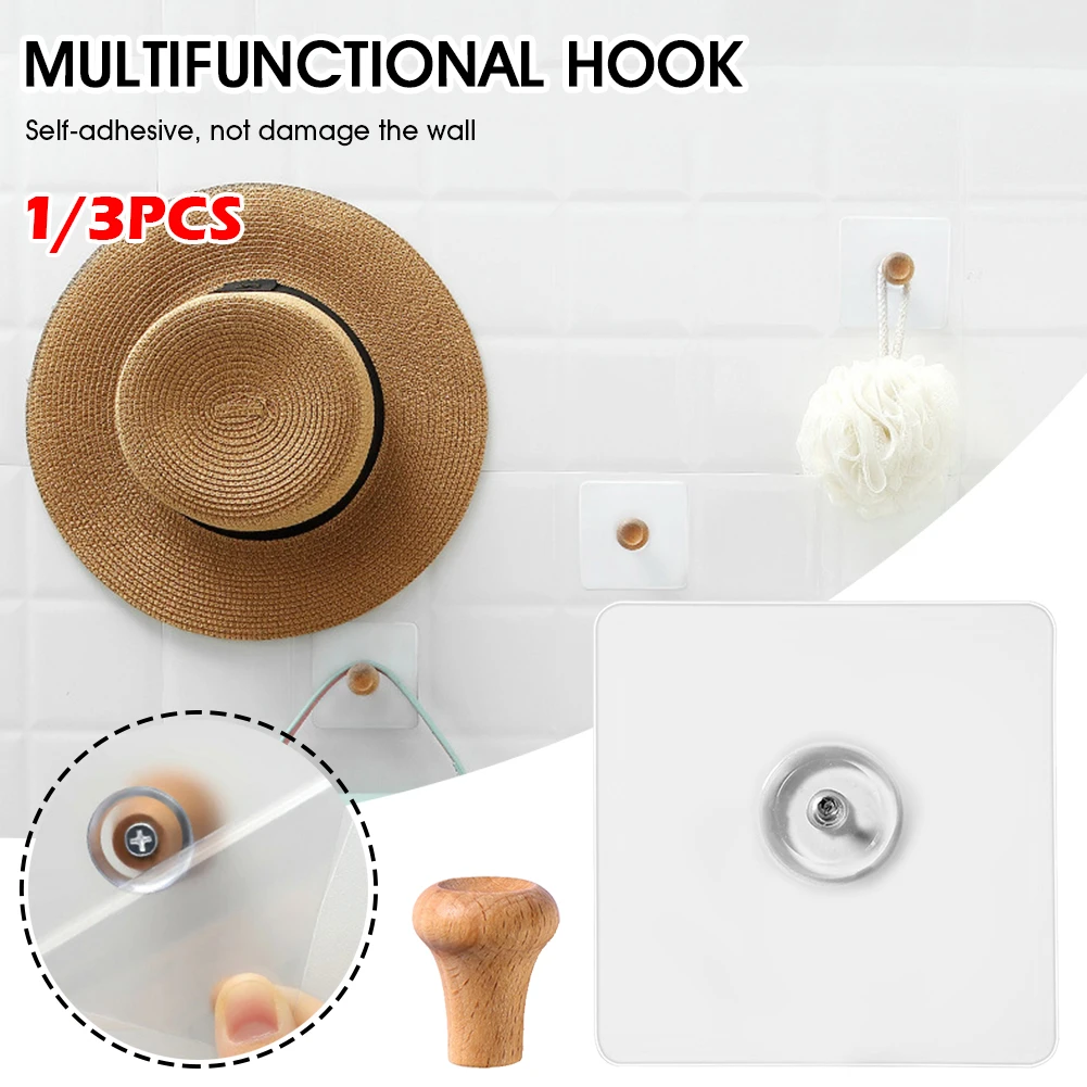

3pcs perforation-free seamless wall painting hooks household kitchen bathroom bedroom door storage rack decorative wall mount