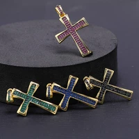 cross gold color metal charms diy jewelry pendants making handmade components finding bracelet necklace accessory christmas gift
