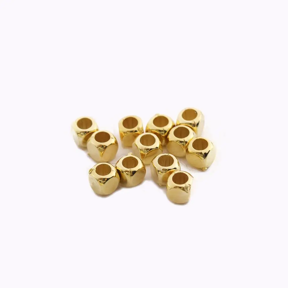 gold 4mm 200 шт/партия 6*6 мм Внутреннее отверстие 1 мм CCB Золото Серебро Цвет разделитель для бусин в виде звездочки рондели для бусин бусины DIY ювелирных изделий - Color: gold 4mm