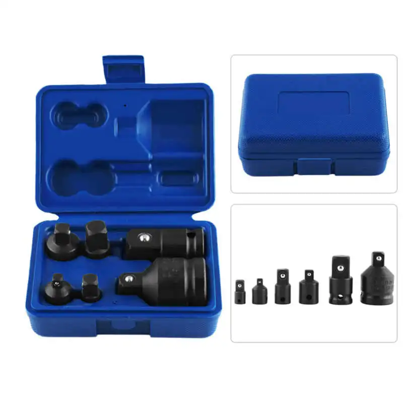 6 шт./компл. набор инструментов для ручного гаечного ключа адаптер Редуктор 1/4 1/2 3/8
