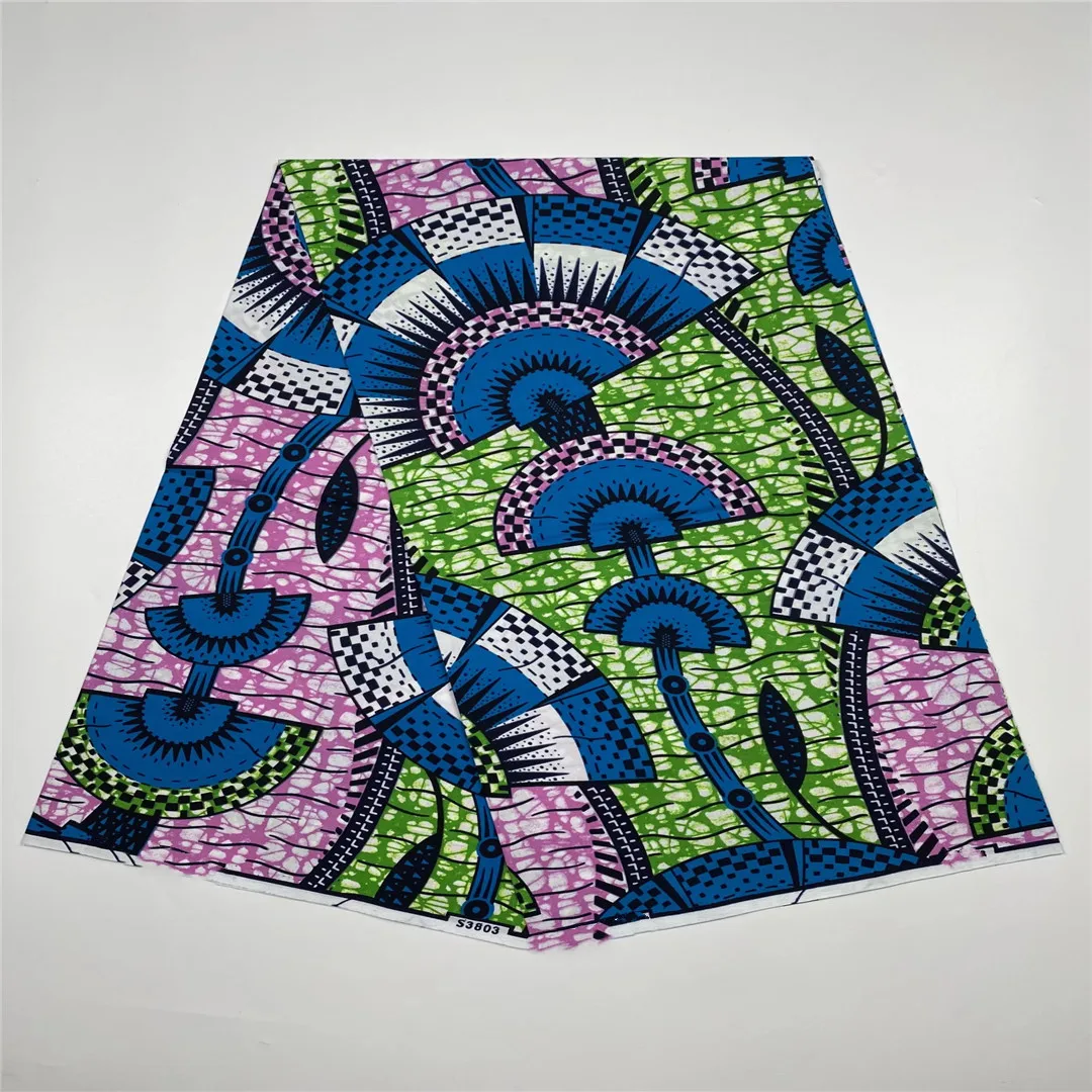 

2021 New Style Ankara African wax Fabrics Nigerian Wax Print Fabric High Quality African Ghana wax Fabrics 6 Yards For Patchwork