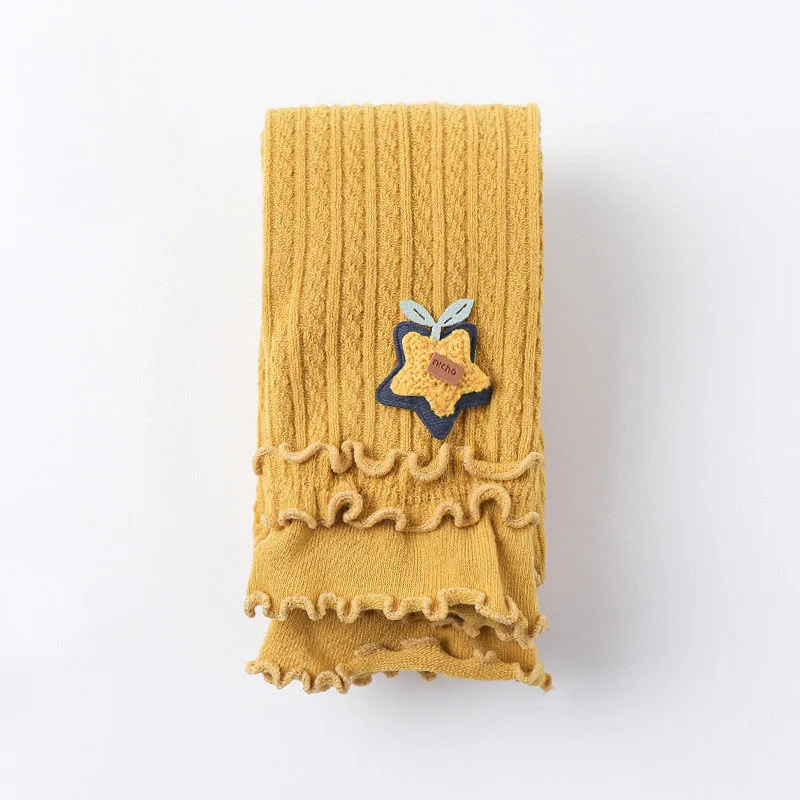 Зимние теплые хлопковые чулки для маленьких девочек вязаные крючком колготки с