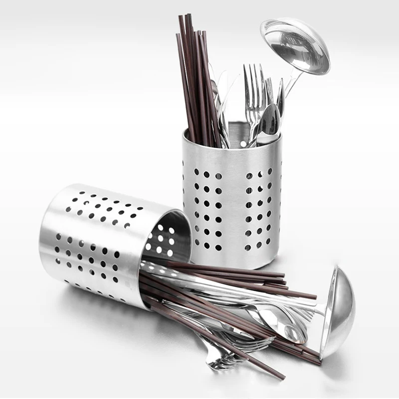 

Stainless Steel Cutlery Holder Drainer Storage Spoon Chopsticks Organizer Rack Anti-rust Table Kitchenware Storage