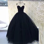 ANGELSBRIDEP черное бальное платье, платья для Quinceanera, 15 вечевечерние, Блестящий лиф, Сексуальное Милое Тюлевое платье Золушки, платья на день рождения, лидер продаж