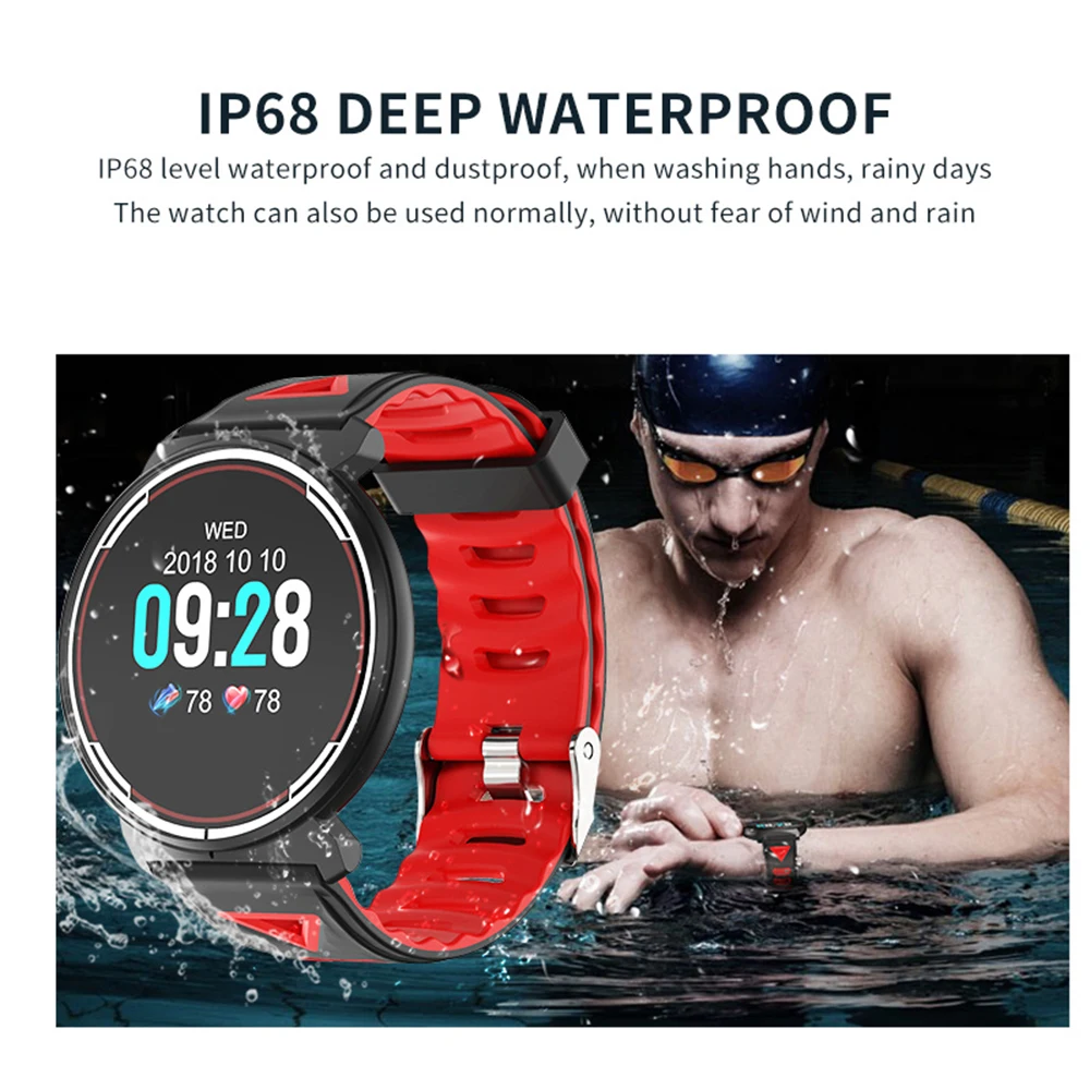 Smartwatch ST1 Bluetooth Smart watch Wrist band Call Reminder Heart Rate Pedometer Swimming IP68 Waterproof for IOS Android | Электроника
