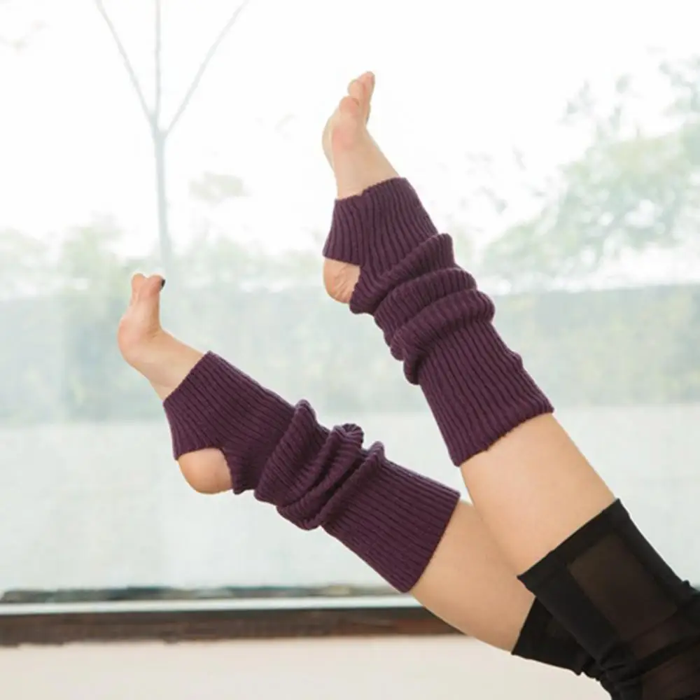 Гетры женские трикотажные теплые гетры до колена с лямками вязаные носки для