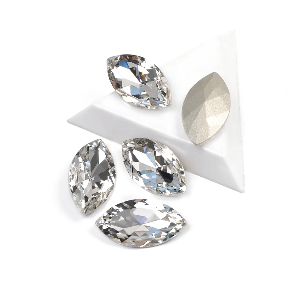 CTPA3bl 4227 Хрустальный цветной 3D-кристалл в форме Navette Стразы 3 бриллианта стеклянный камень для украшения ногтей