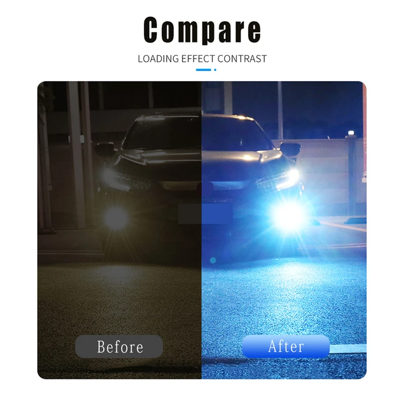 2 шт. Автомобильные противотуманные светодиодные лампы H11 H8 9006 HB4 881 H27 H3