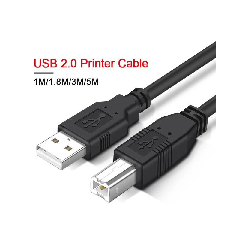 

Print Cable B USB 2.0Type A to Male to Male Printer Cable 1m/1.8m /3m /5m For Camera Epson HP Canon Printer usb Printer Parts