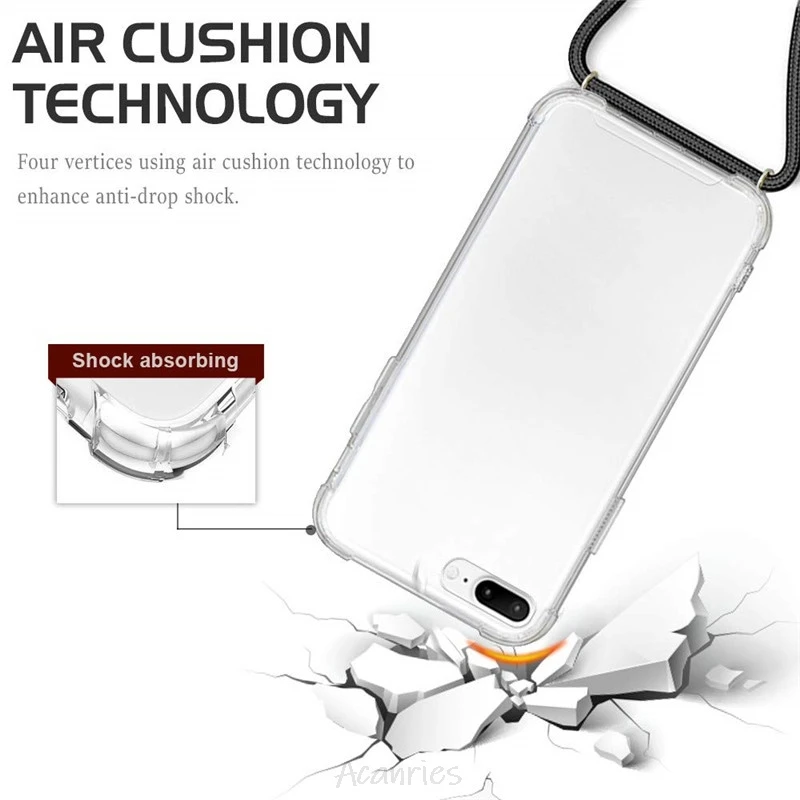 transparent clear strap lanyard phone case on for xiaomi poco m3 f3 x3 pro nfc poco x 3 shockproof silicone soft tpu back cover free global shipping
