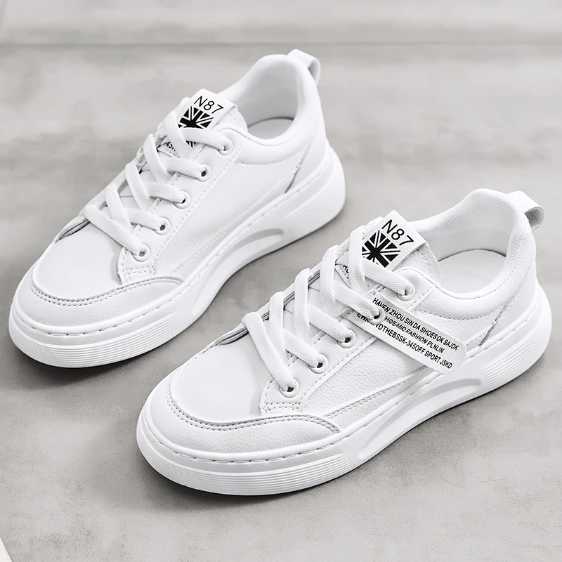 Кроссовки женские из микрофибры Вулканизированная подошва повседневная