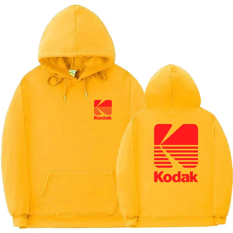 Мужская толстовка с капюшоном Kodak винтажная Толстовка в стиле ретро вырезом