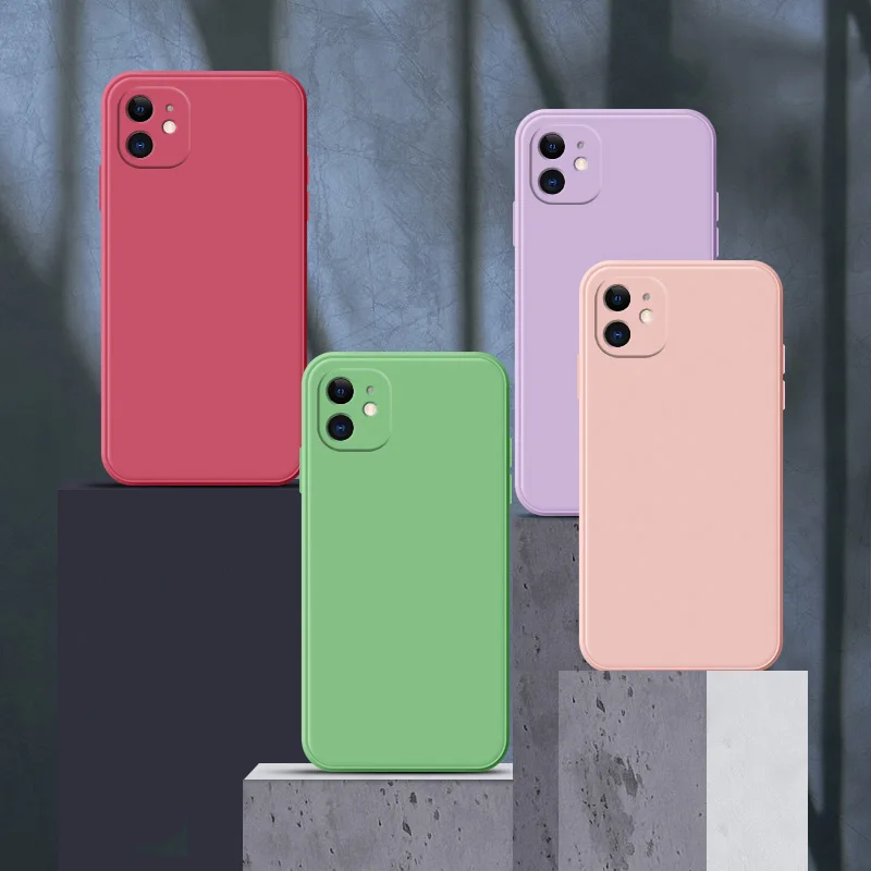 

Квадратный силиконовый чехол для iphone 13 Max Pro Mini 6 7 8 SE2 Plus 11 X XR XS 12, мягкий чехол