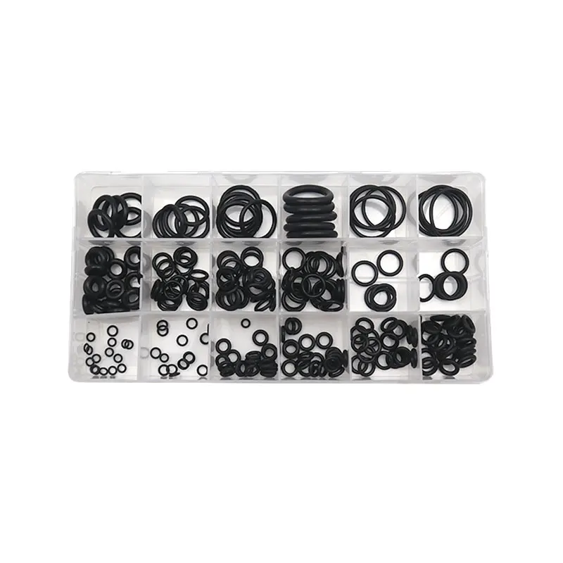 

225Pcs Rubber O Ring Assortment O-Ring Nitrile Washer Seals Waterproof NBR O-Ring Gasket Sealing Ring With Plastic Box Kit Set