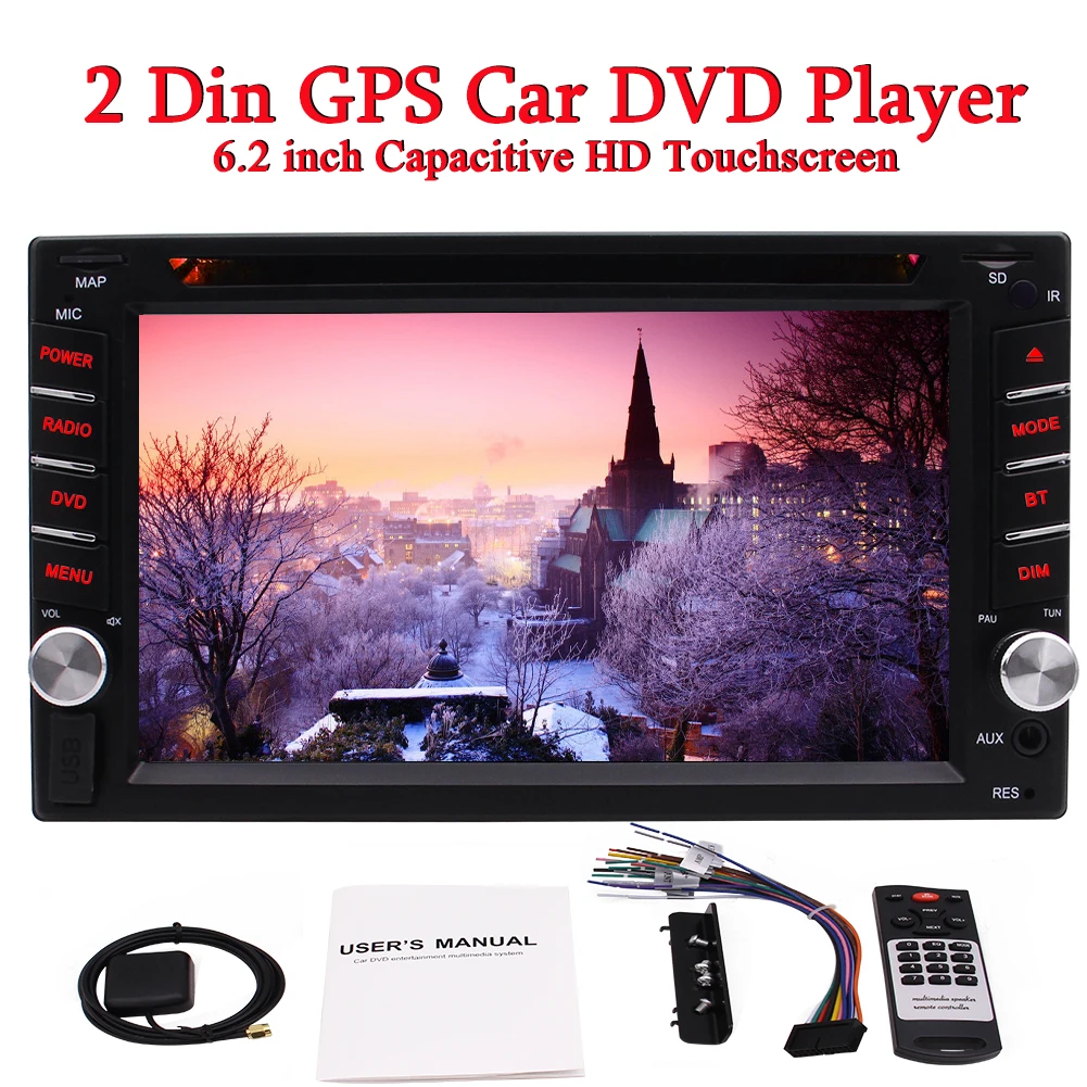 6 2 &quotAndroid двойной DIN Автомобильный Радио стерео проигрыватель компакт-дисков DVD