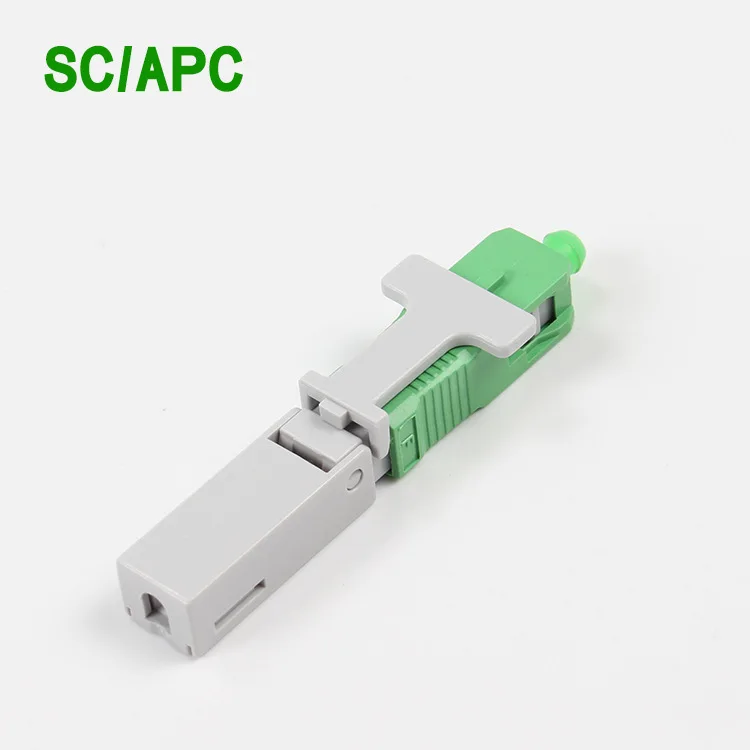 100 pcs SC APC/UPC Fast Connector Snap type SC adapter FTTH Flat Fast Quick field Assembly fiber cable connector