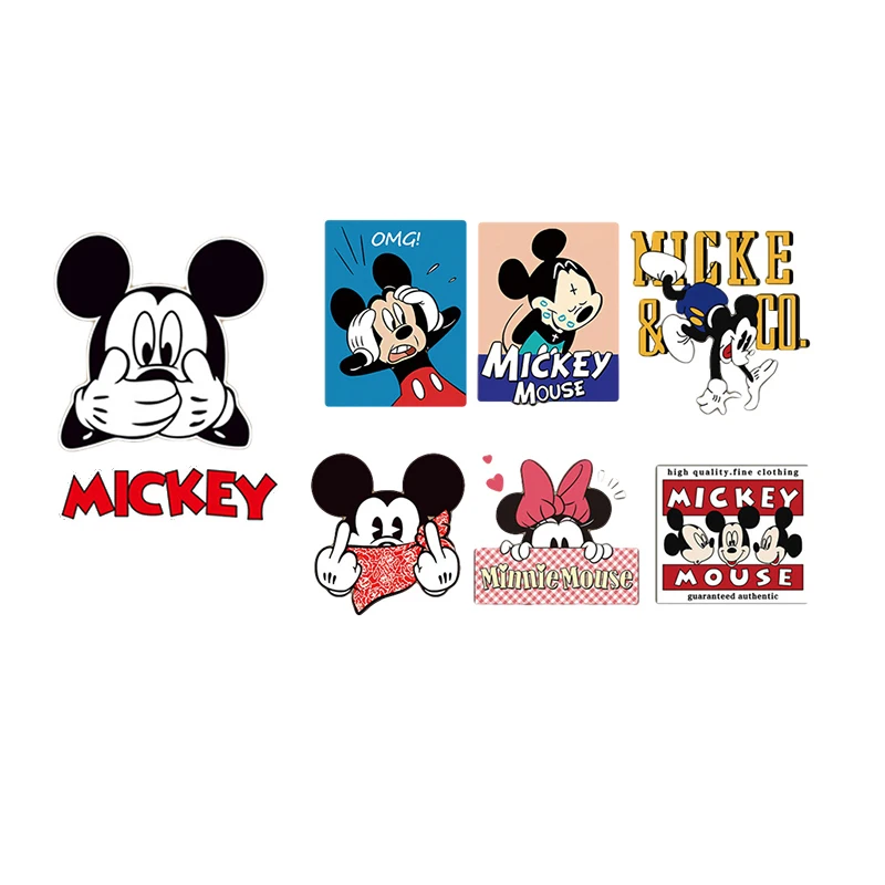 

Disney Thermo Transfer Sticker Mini Mickey Mouse Minne Ironing Patches Iron on Clothes Sticker DIY Washable T-shirt Sticker Gift