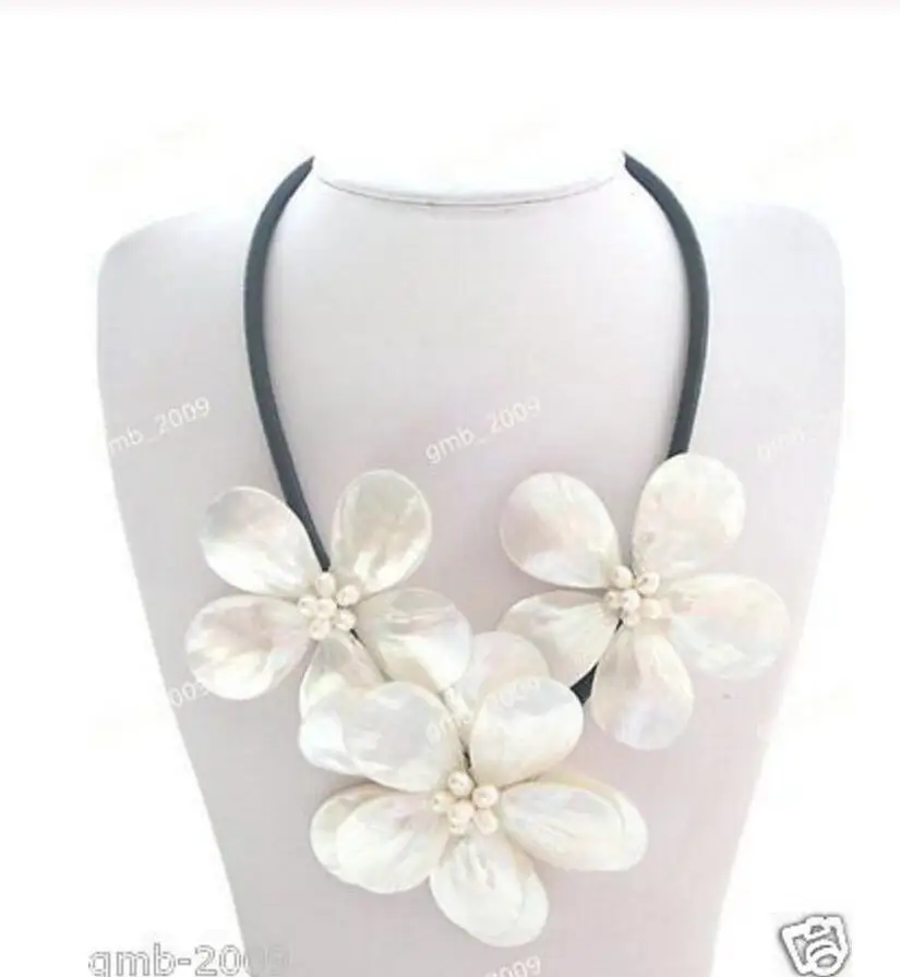 Бесплатная доставка белая швабра Морская ракушка кулон в виде цветка жемчужное