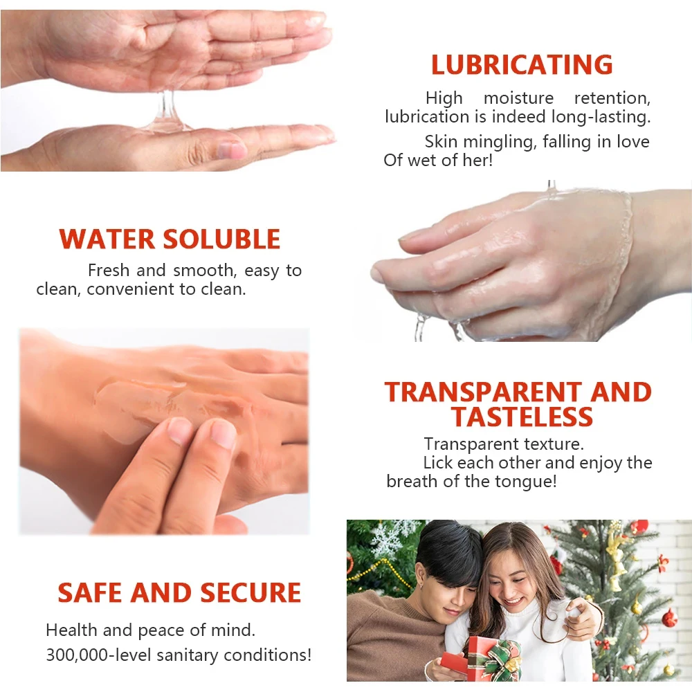 Лубрикант на водной основе с фруктовым вкусом для мужчин и женщин 215 мл клубника