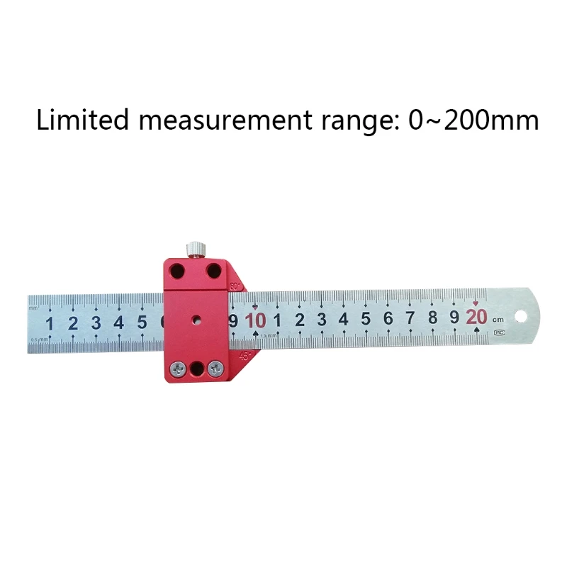 

Woodworking Scriber T-Type Ruler 200mm T Type Metric English Wood Measure Ruler
