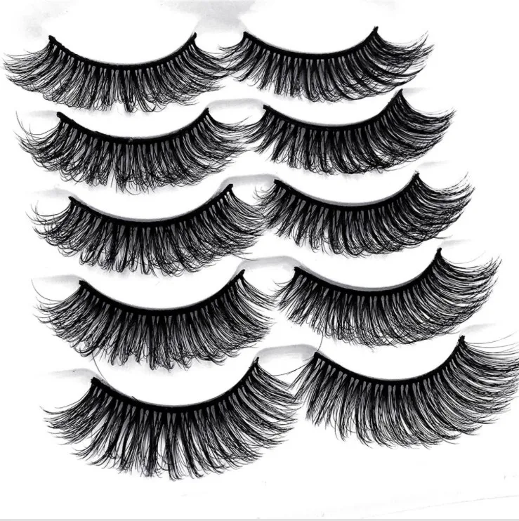 

5 pairs of 3D mink natural false eyelashes multi-layer thick false eyelashes makeup eyelashes handmade eyelashes G804