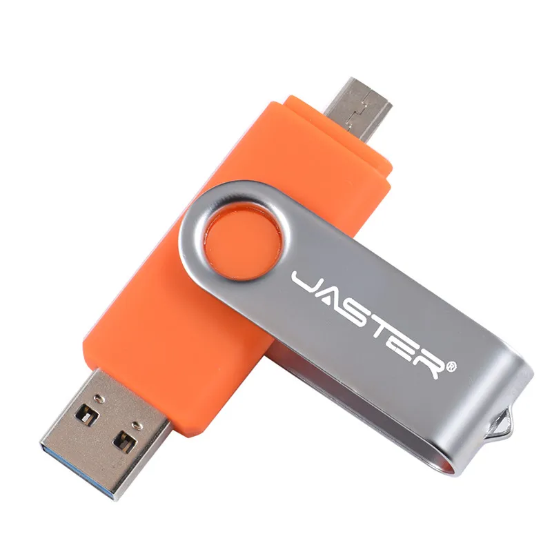 JASTER 4 Гб 64 ГБ 16 ГБ 32 ГБ флеш-диск USB 2,0 смартфон мобильный двойной порт OTG двойной флеш-накопитель Флешка карта памяти - Цвет: orange