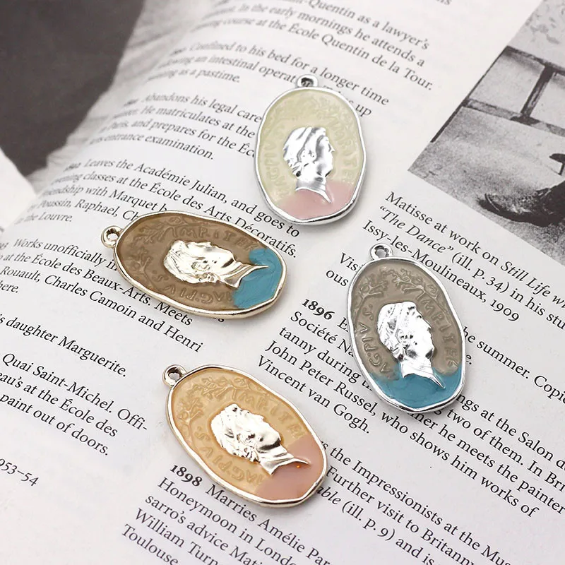 6 шт. новый дизайн Висячие Серьги Ретро мода дикая личность Человек голова для