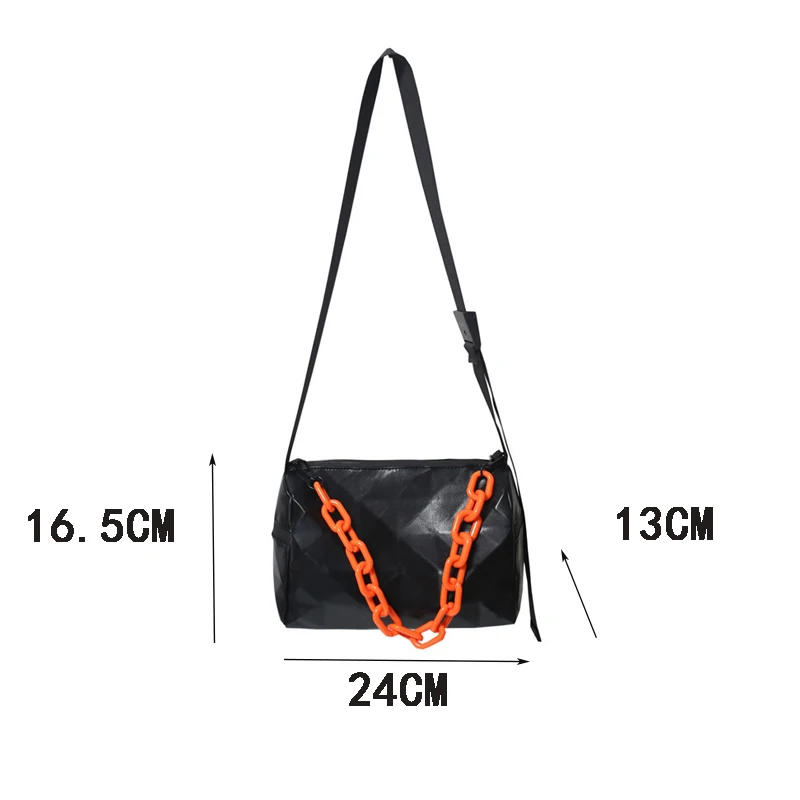 Top Brand Couple Chain Shoulder Bags Female Leather Messenger Bag Men Chest Bag Design Luxury Handbag Waist Bag Satchels Women