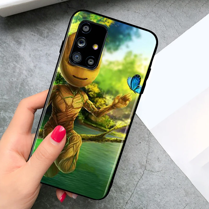 

Marvel Guardians Groot For Samsung A72 A52 A02 A32 A12 A42 A51 A91 A81 A71 A41 A31 A21 A01 S Black Phone Case